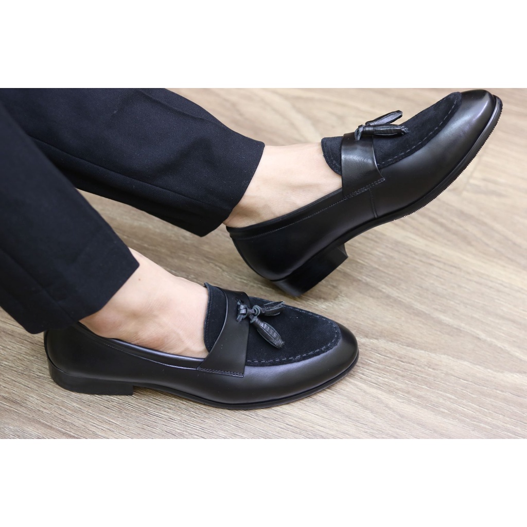 Giày Lười Nam, Giày Da Nam Công Sở Giá Rẻ Có Chuông Mã G014