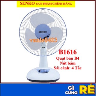 Quạt senko B1616, quạt bàn senko B4 đảo chiều -NÚT BẤM chính hãng