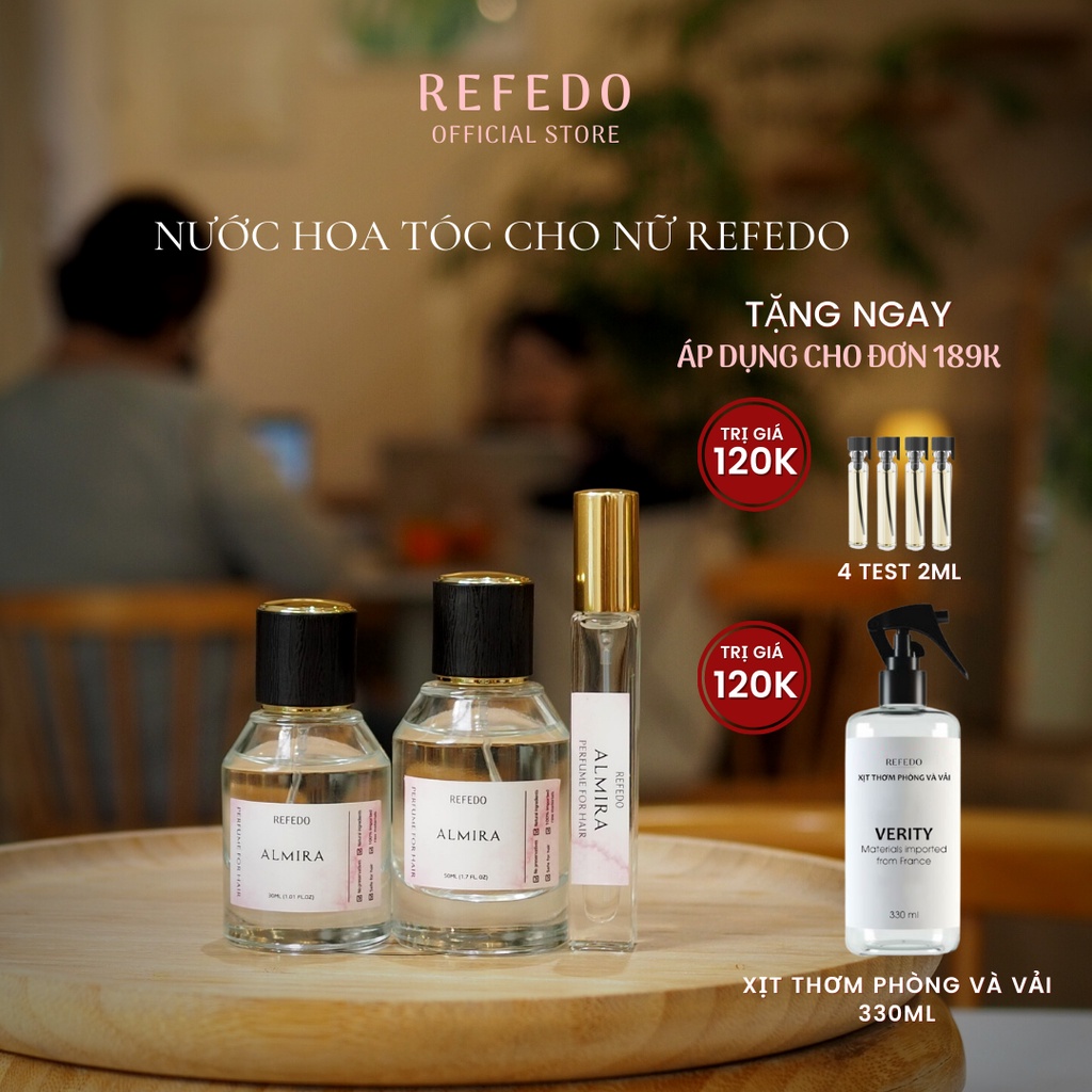 Nước hoa tóc Refedo chính hãng cao cấp, nước hoa cho tóc nhàng thơm lâu giúp khử mùi cho tóc hiệu quả