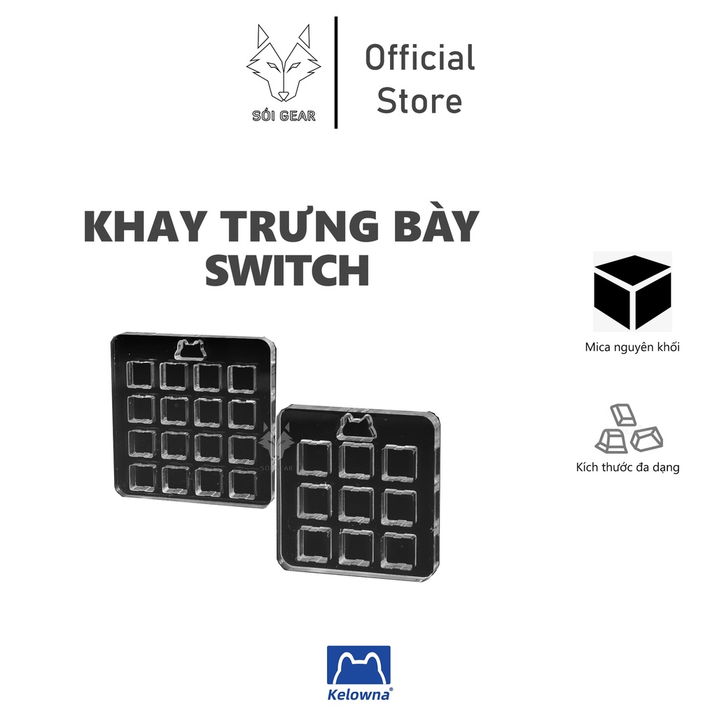 Khay trưng bày switch | Switch Tester Kelowna | Chất liệu Mica