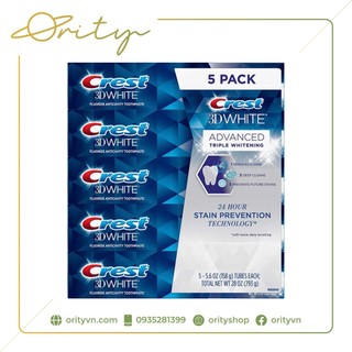 Kem đánh răng Crest 3D White Advanced Triple Whitening