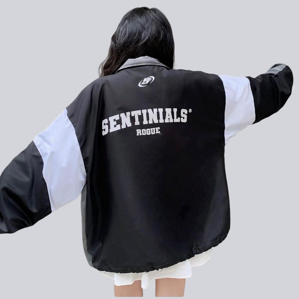Áo khoác gió SENTINIALS hàng Chính Hãng đôi nam nữ 2 lớp unisex chất liệu dù cao cấp unisex form rộng brand jacket