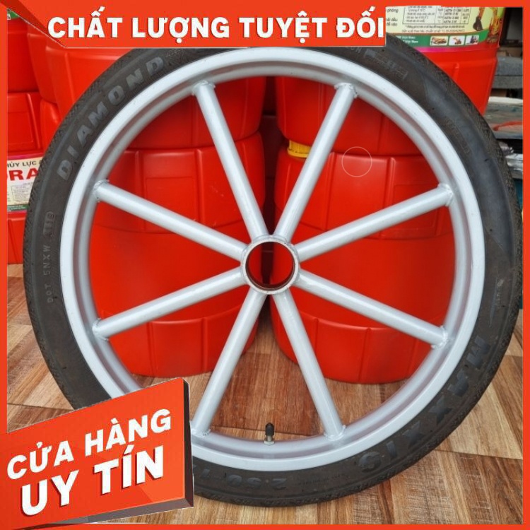 Bánh xe lôi, xe kéo 8 nan chịu tải trọng cao.