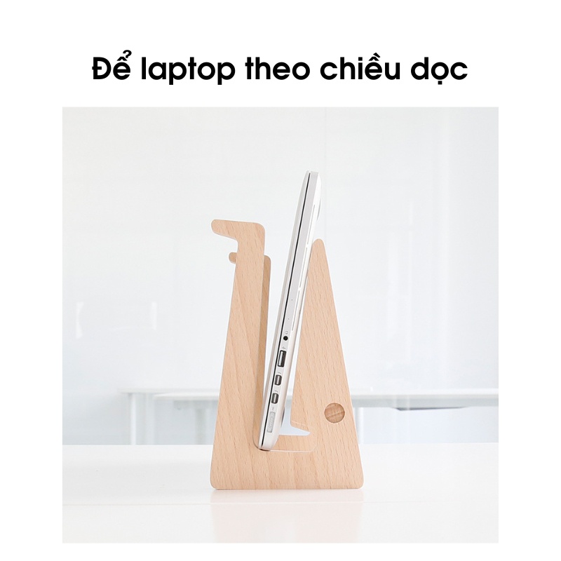 Giá đỡ laptop giá để máy tính bằng gỗ kệ kê macbook ipad có thể gấp gọn phù hợp tất cả các loại laptop - Suha Decor