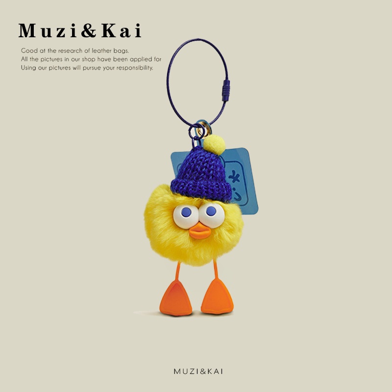 Móc Khóa Hình Búp Bê Muzikai Phối Lông Dễ Thương