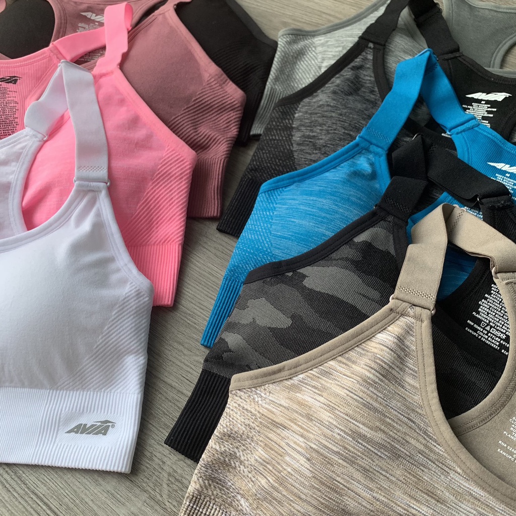 Áo Bra Tập Gym Yoga AVIA Vải Dệt Kim Nâng Giữ Ngực Tốt Hàng Xuất Dư Cao Cấp