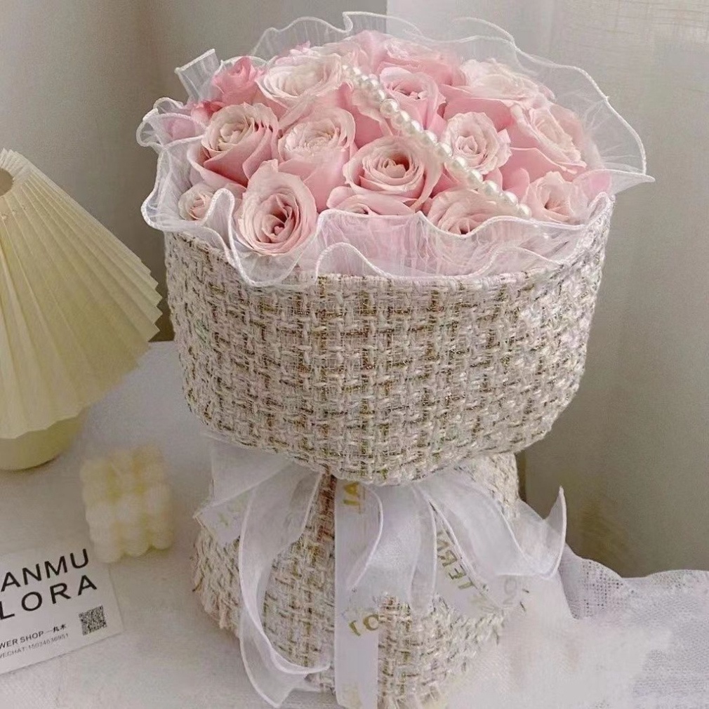 Phụ kiện trang trí bánh sinh nhật  chuỗi đính hạt 42cm trang trí bánh