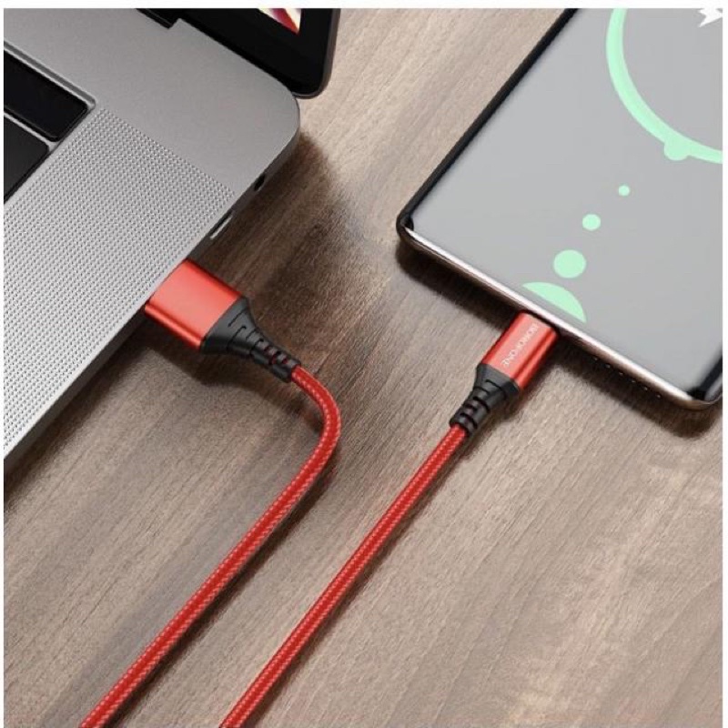 Dây Sạc Nhanh Micro, TypeC, I.P BX54 Bọc Dù Chính Hãng, Cáp Sạc 2.4A Borofone Bảo Hành 12 Tháng