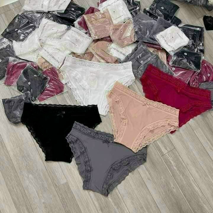 Set 5 Quần Lót Nữ Thun Lạnh Victoria Se.cret Xuất Âu Siêu Mát, Quần chip Vic Size S M