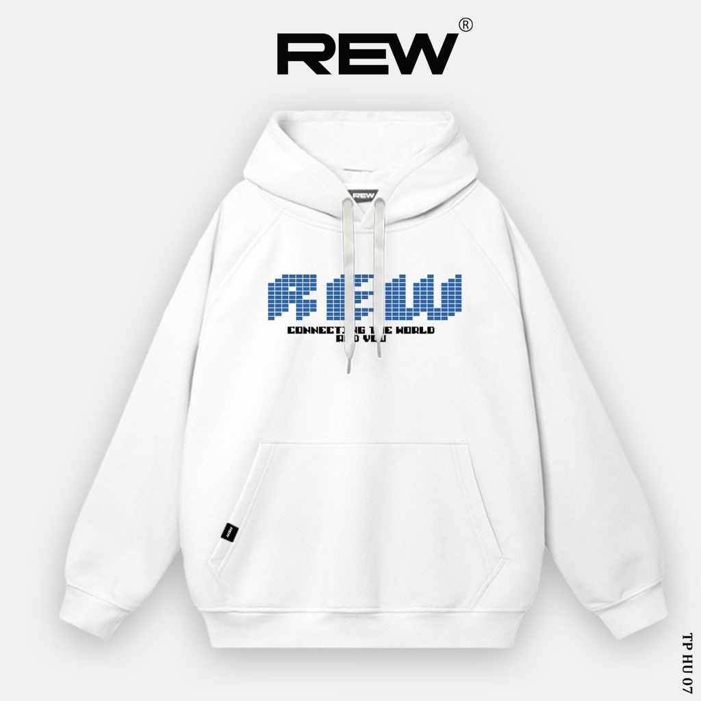 Áo hoodie REW local brand form rộng Unisex dành cho cả nam và nữ mẫu REW Connect HD07