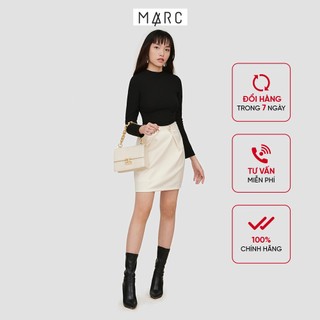 Váy nữ marc fashion mini xếp ly nhấn nút gold fash122820