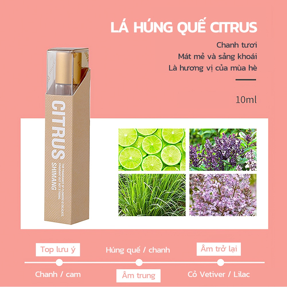 Combo 4 chai nước hoa mini hương trái cây