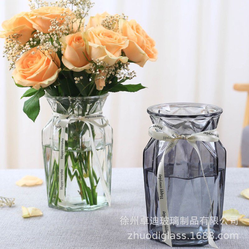 Lọ hoa thủy tinh, bình hoa decor, hoa giả, hoa trang trí có mùi thơm bằng silicon cao cấp