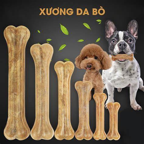 Đồ Ăn Vặt Xương Da Bò Cho Chó Lớn các size