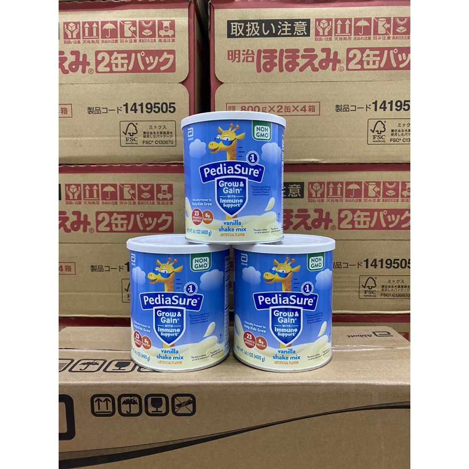 [Chính hãng] Sữa bột Pediasure Grow & Gain Mỹ 400G 3 Vị Socola - Dâu - Vani
