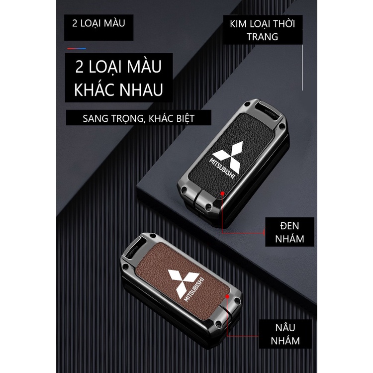 Ốp chìa khóa hợp kim cao cấp Mitsubishi Xpander, Outlander, Attrage, Mirage