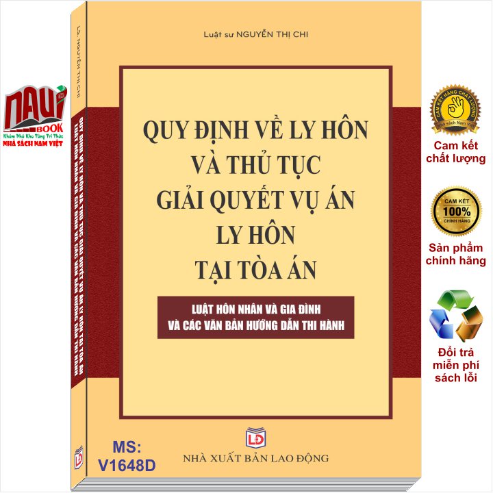 Sách Quy Định Về Ly Hôn Và Thủ Tục Giải Quyết Vụ Án Ly Hôn Tại Tòa Án - Luật Hôn Nhân Và Gia Đình - V1648D