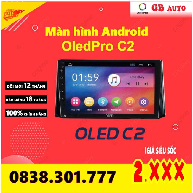 Màn hình Android oto oled C2 9 inch phù hợp nhiều dòng xe như i10, accent, vios, morning