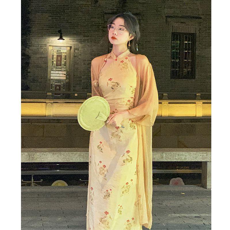 Đầm Sườn Xám Cách Tân Phong Cách Trung Hoa Cổ Điển Thời Trang Xuân Hè Cho Nữ se