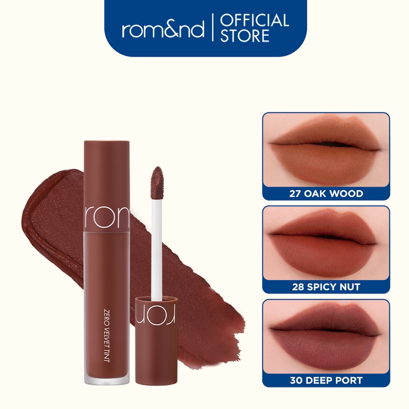 Son kem lì, son rượu Hàn Quốc Romand New Zero Velvet Tint 5.5g