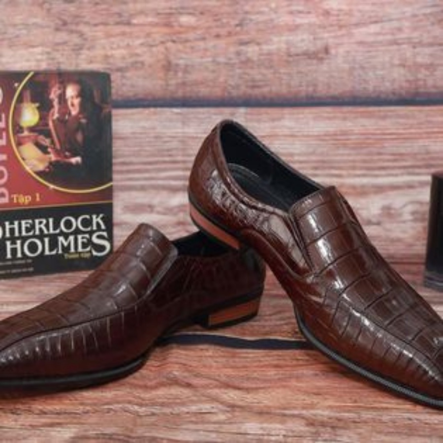 Giày Tây Gù/Bụng Da Cá Sấu 2DO LEATHER G921G Quà Tặng Cho Người Thân, Sang Trọng, Cao Cấp, Siêu Bền