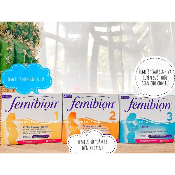 Vitamin tổng hợp cho mẹ bầu và sau sinh Femibion Đức