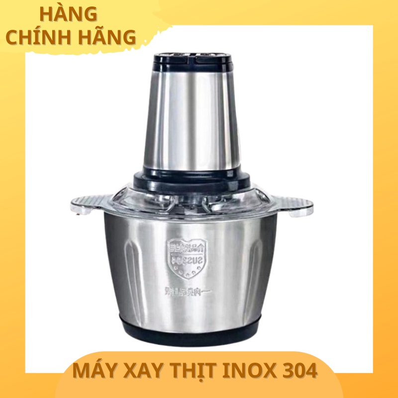 Máy Xay Thịt Cối Inox 4 Lưỡi Đa Năng, Công suất 250w xay thịt, xay tỏi ới, xay rau củ quả, BẢO HÀNH 6 THÁNG