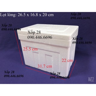 Thùng xốp D62 9 lít [ khoảng 3 kg ] đựng đá hải sản hoa quả đồ đạc và trồng cây nuôi cá [Hộp xốp]