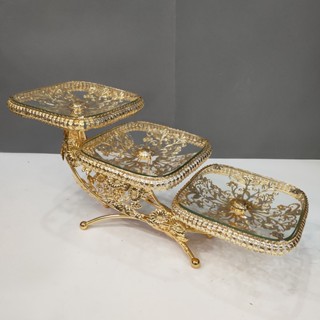 Khay Đựng Hoa Quả Bánh Kẹo Đĩa Thuyền Vuông/ Tròn Trang Trí Tiệc Ngọt TeaBreak, Tiệc Khai Trương