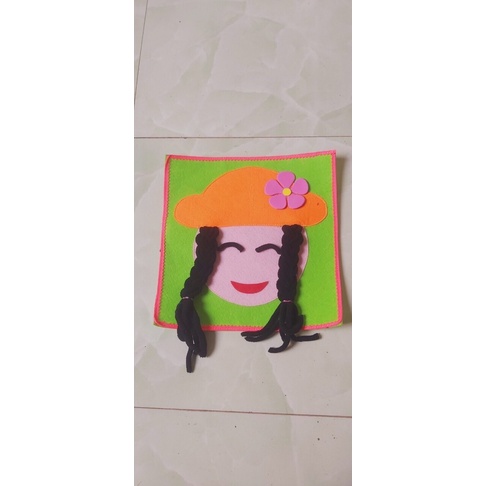 Kỹ năng cài khuy, đan, buột…cho trẻ mầm non kích thước 25cm x 25cm