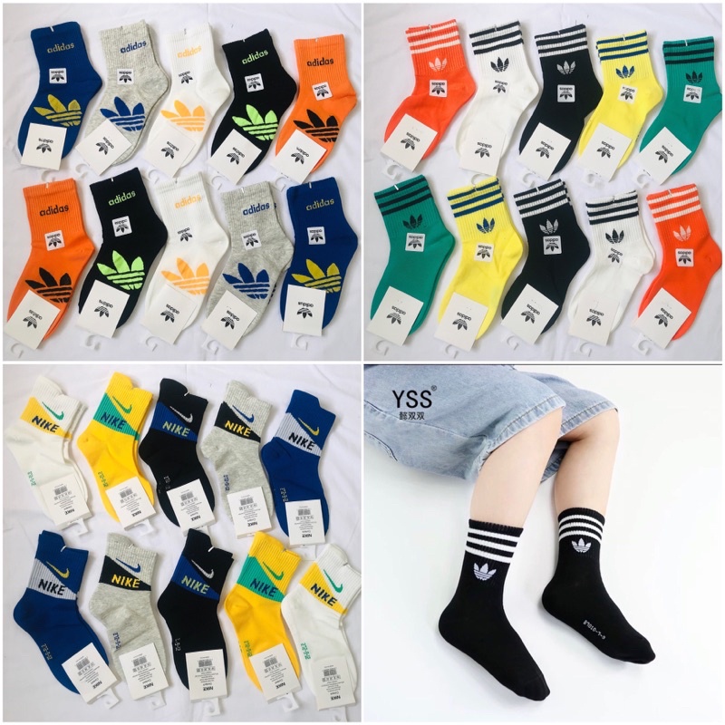Tất vớ Adidas, Nike Sét 10 đôi cho bé xuất USA siêu Vip. Mẫu mới chất liệu cotton bamboo. Sang-Xịn-Mịn