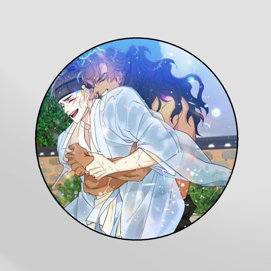 Huy hiệu MẮT PHỦ TOÀN SƯƠNG BL manhwa phụ kiện cài áo in hình anime chibi xinh xắn dễ thương