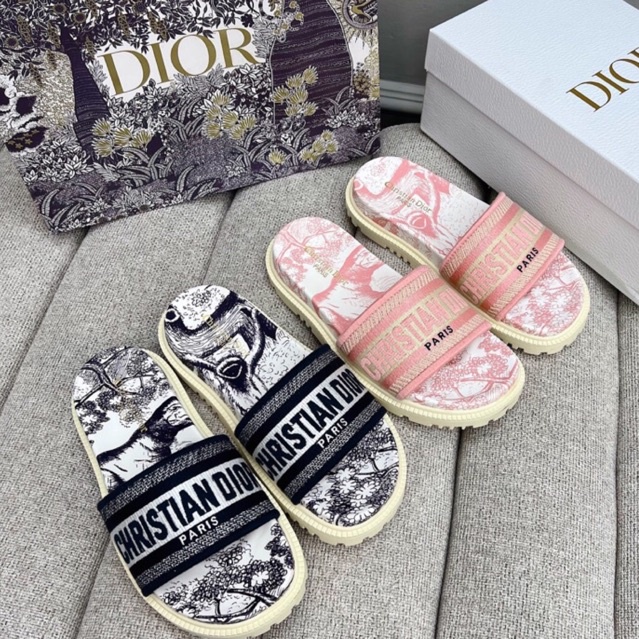 Dép dior đế độn hoạ tiết fullbox