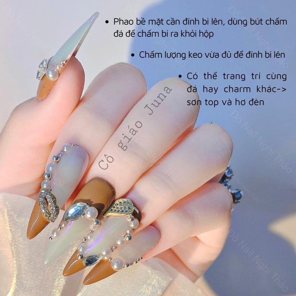 Ngọc trai nhựa nail set trang trí móng NGHI THẢO