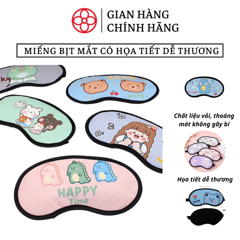 Miếng che mắt chống chói mắt khi ngủ hình dễ thương cho trẻ nhỏ bằng vải không có gel - Việt Nhật Plastic HN