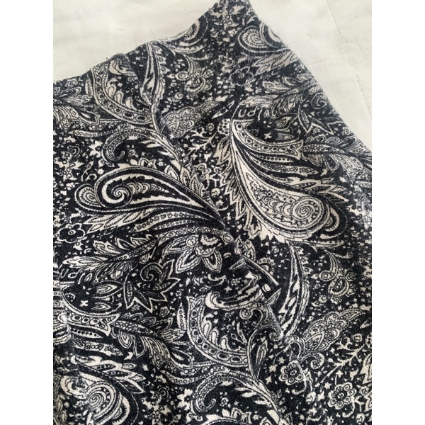 Chân váy xoè V1142 size lớn dáng dài cạp chun giấu hoạ tiết lông công chất vải thun 2hand Nhật si tuyển ảnh thật