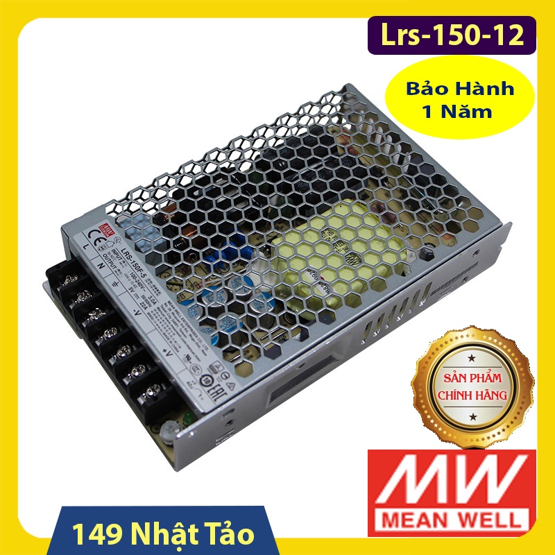 Nguồn Tổ Ong MEAN WELL ( Meanwell) Chính Hãng LRS-150-12 chuyên dùng cho các ứng dụng công nghiệp và gia dụng