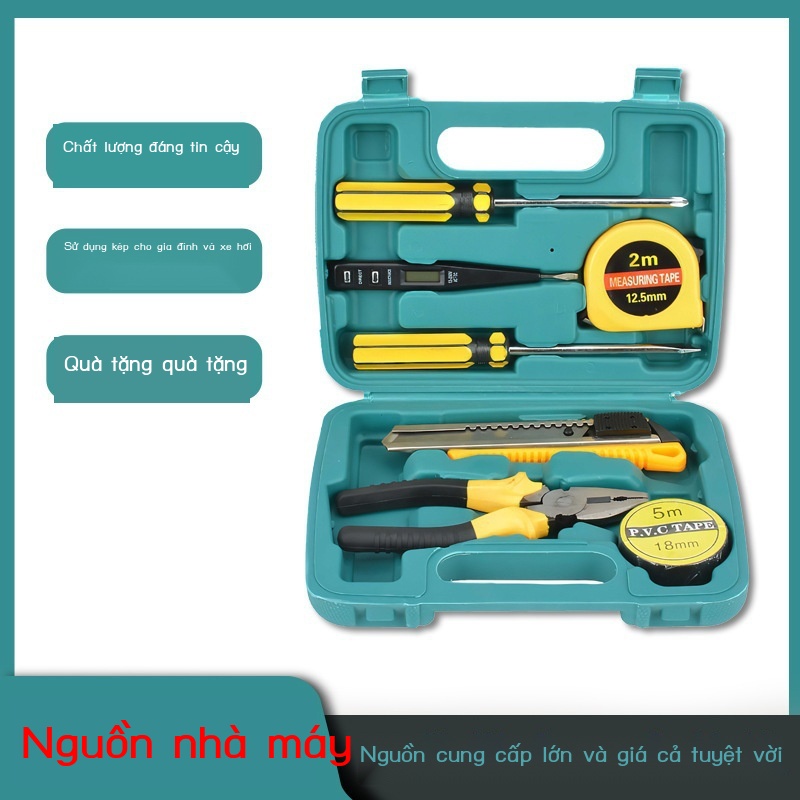 Hộp công cụ bảo dưỡng ô tô 8 món hộ gia đình bộ phần cứng di động tuốc nơ vít đa năng kết hợp
