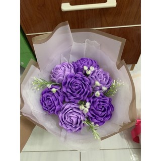 [HOA GIÁ RẺ]  Hoa Hồng Giấy Bó 7 Bông
