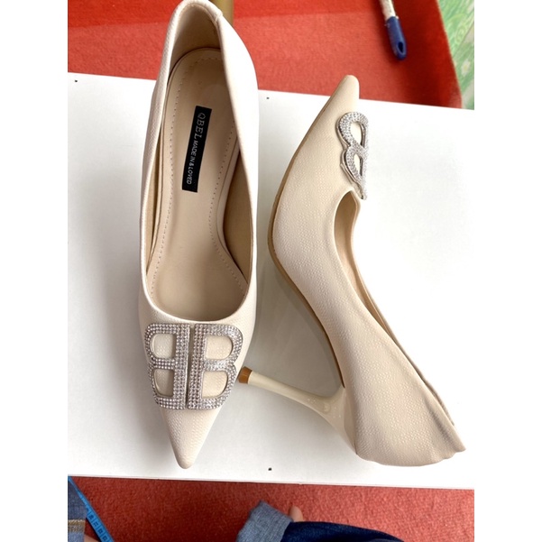 Guốc đính đá BB 7cm hàng QC cao cấp sang chảnh