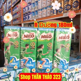 Sữa Milo Ít Ngọt 180ml (1ốc x 4hộp)