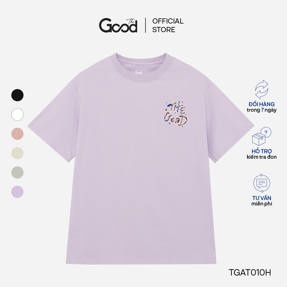 Áo Phông THE GOOD Hình Trơn Basic In Chữ, Áo Thun 15 Màu Chất Liệu Cotton Dễ Phối Đồ