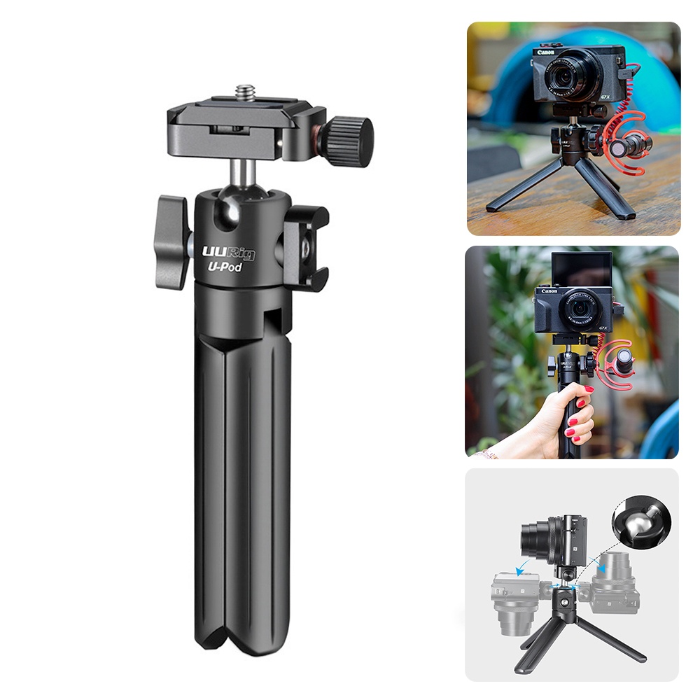 TRIPOD MINI KIÊM TAY CẦM MÁY ẢNH UURIG U-POD
