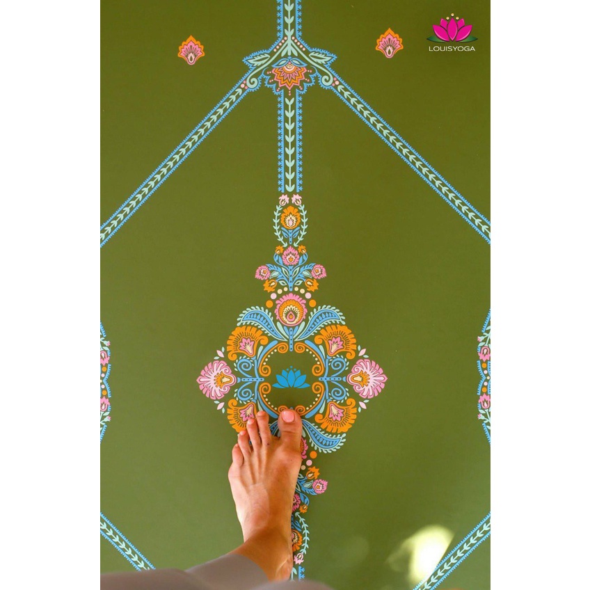 Thảm tập yoga cao su cao cấp Louis Yoga bản Diamond F23 chống trơn trượt, thấm hút mồ hôi, có kèm túi đựng thảm cao cấp