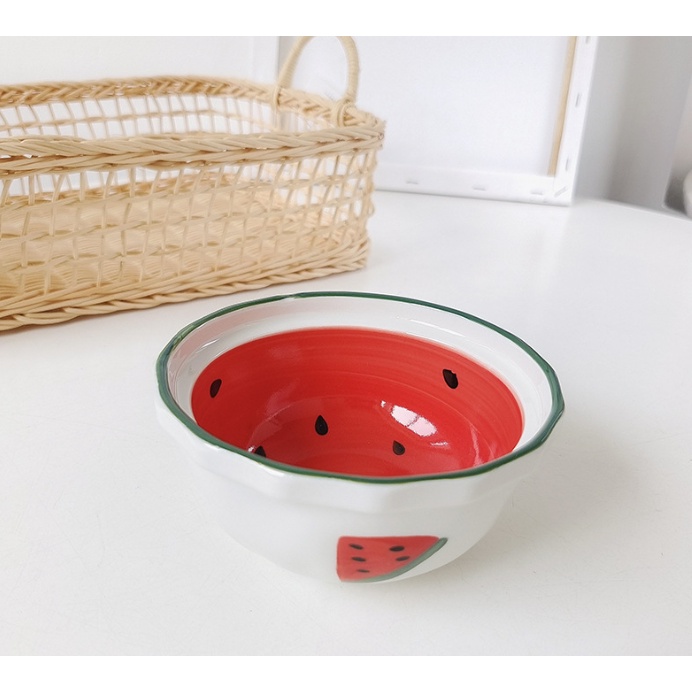Bát Ăn Dặm Hình Hoa Quả To, Bát Gốm Sứ Trang Trí Hình Quả Cam,Quả Chanh, Quả Dưa Hấu, Quả Bí 300ml Dễ Thương- Beofamily