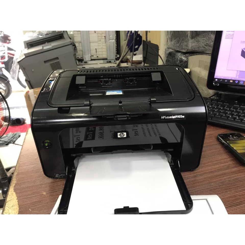 Máy in HP LaserJet Pro P1102w đã qua sử dụng bảo hành 3 tháng - kết nối Wifi