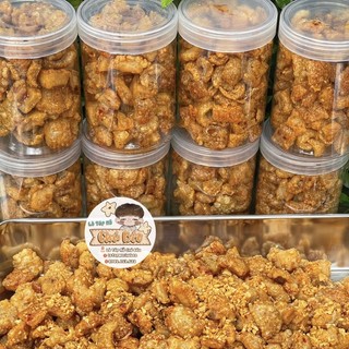 Tóp mỡ da giòn sốt mắm tỏi ớt 250gr