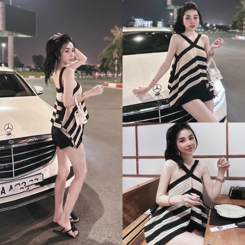 ÁO LEN DÂY CỔ YẾM
