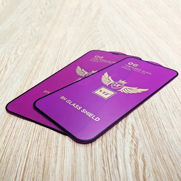 Kính cường lực cao cấp OG tím cho Realme X, XT, X2, Q, 9i, 9 Pro, 9 Pro+, C35- Độ cứng cao, Cảm ứng mượt mà