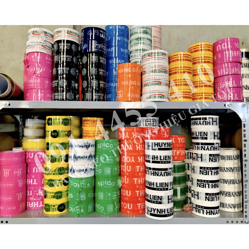 Băng keo TRONG/MÀU in logo, tên thương hiệu theo yêu cầu